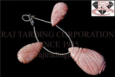 Pink Opal Carved Pear (Quality A)