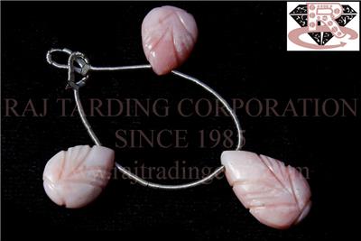 Pink Opal Carved Pear (Quality AAA)