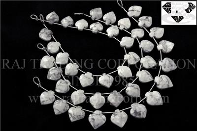 White Howlite Faceted Apple (Quality AAA)