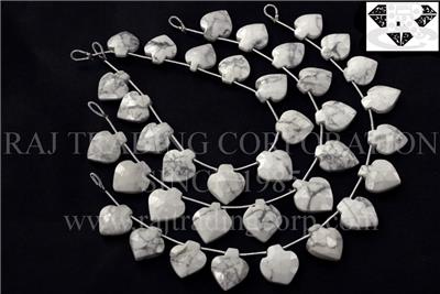 White Howlite Faceted Apple (Quality AAA)