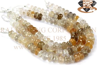 Golden Rutile Concave Cut Heart Shape Beads Golden Rutile Heart Shape Beads