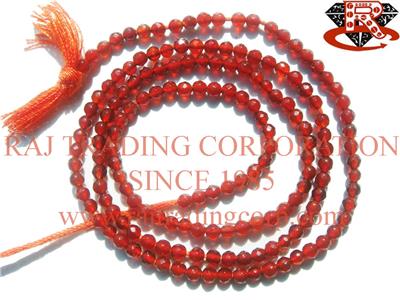 Carnelian Faceted Roundel (Quality AAA)