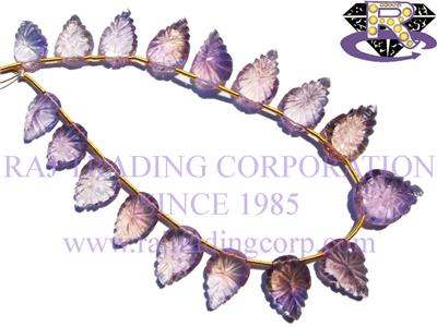 Ametrine Faceted Carved Leaf (Quality A)