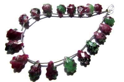 Ruby Zoisite Faceted Christmas Tree (Quality AA)